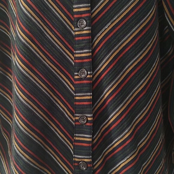 New Directions curvy striped button down tie front Sz 1X - Picture 2 of 4